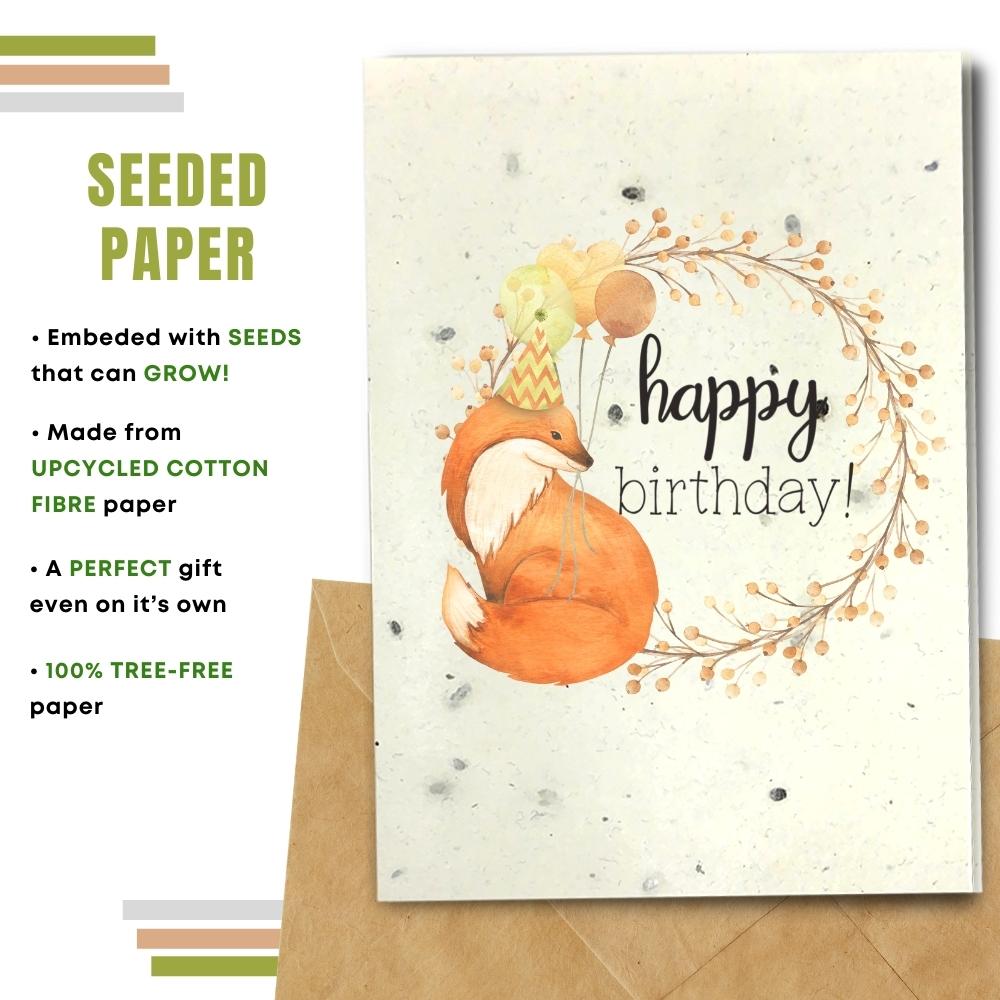 General Birthday Card - Happy Fox