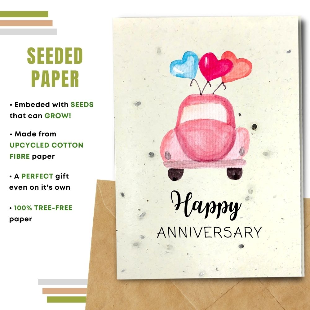 General Anniversary Card - Love Car
