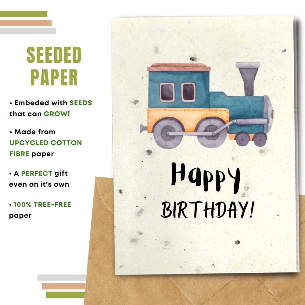 Children Birthday Card - Toy Train