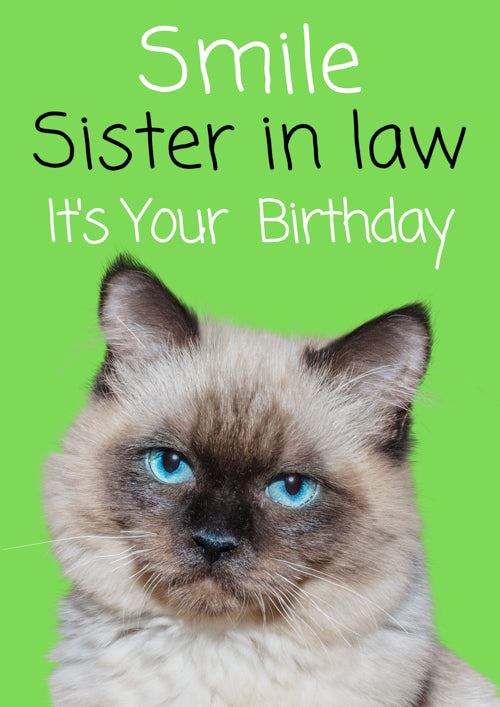 Sister In Law Birthday Card Personalisation