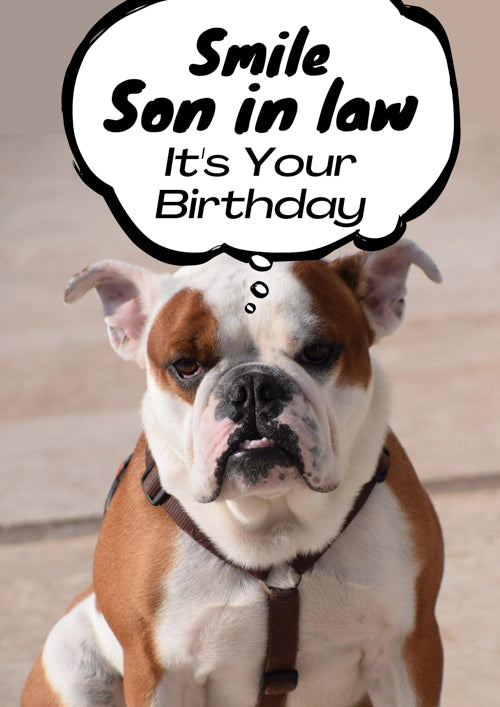 Son In Law Birthday Card Personalisation