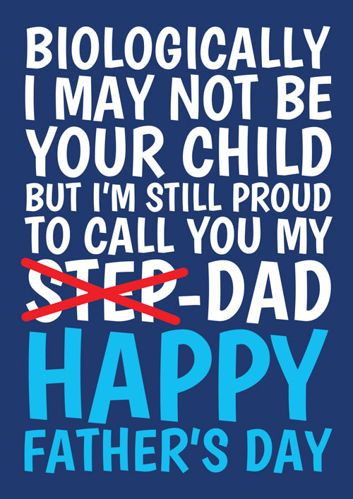 Step Dad Fathers Day Card Personalisation