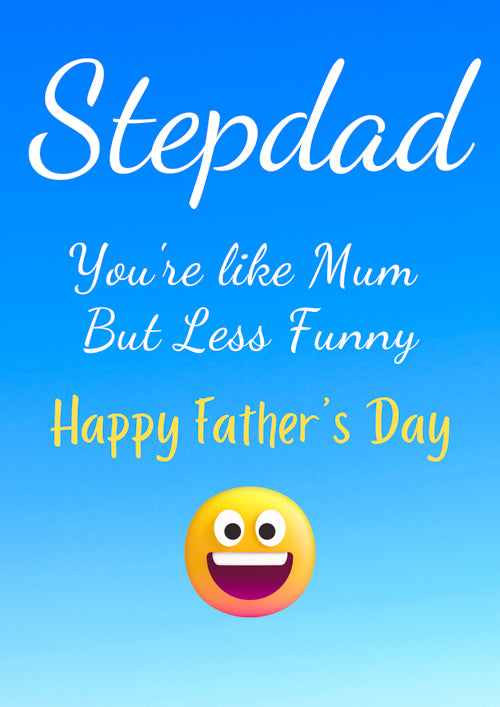Funny Step Dad Fathers Day Card Personalisation