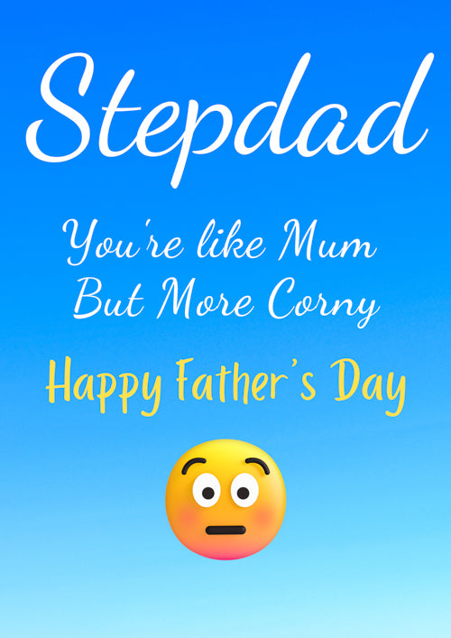 Funny Step Dad Fathers Day Card Personalisation