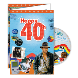 Happy 40th Birthday Card - The Classic Years (Includes CD)
