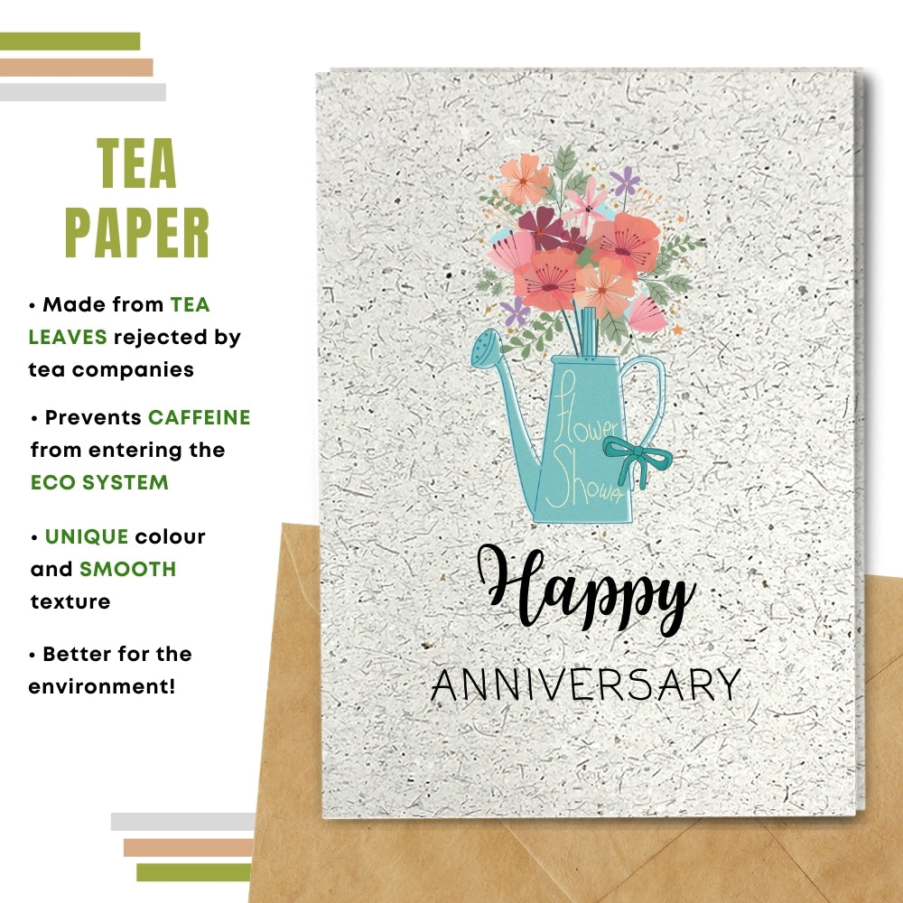 General Anniversary Card - Blue Flower Can