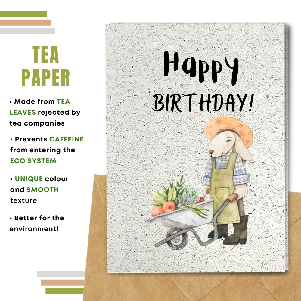 General Birthday Card - Gardening Bunny
