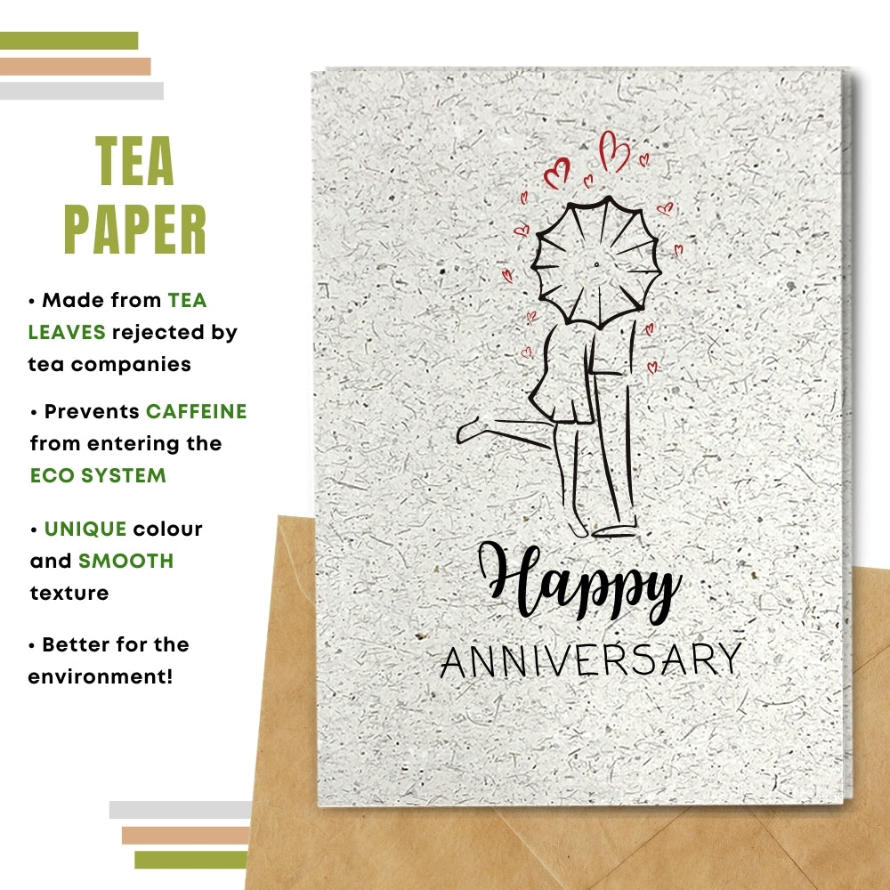 General Anniversary Card - Kissing In The Rain