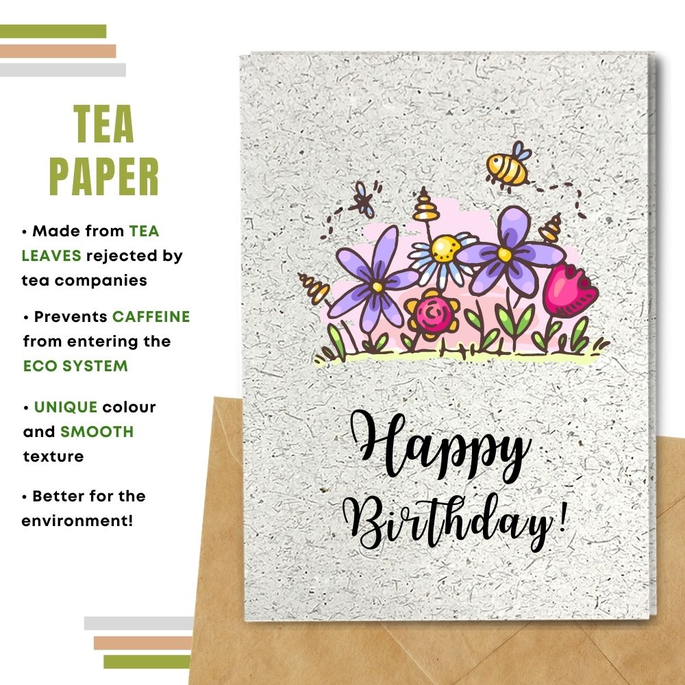 General Birthday Card - Flowery Birthday