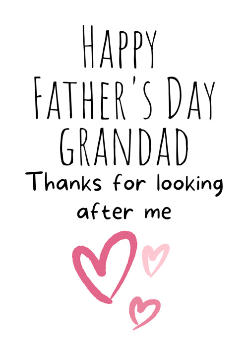 Thank You Grandad Fathers Day Card Personalisation