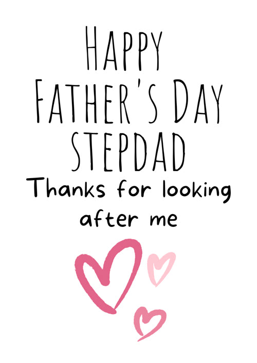 Thanks Step Dad Fathers Day Card Personalisation