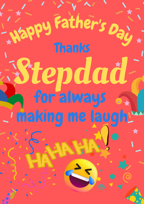 Thank You Step Dad Fathers Day Card Personalisation