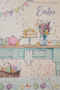 Easter Card - General / Decorated Table With Cake