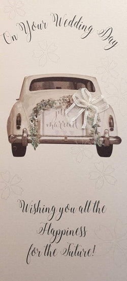 Wedding Card / "Wishing You All the Happiness for the Future!" & Wedding Car