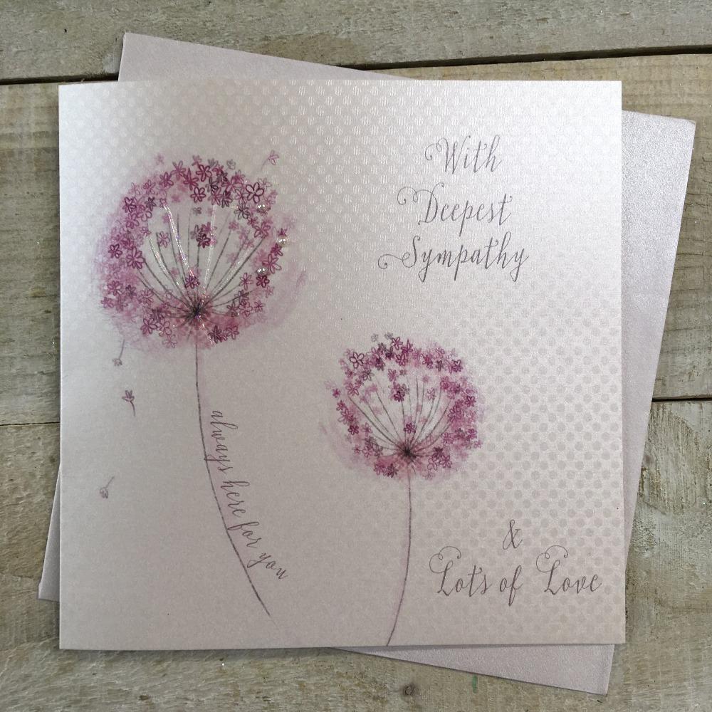 Sympathy Card - Always Here For You & Two Dandelions