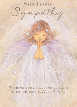 Sympathy Christmas Card - Peace And Comfort & Fairy