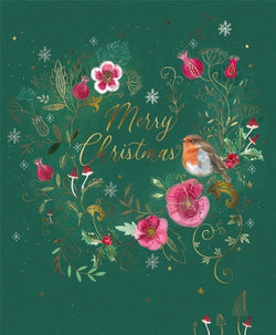 Blank Christmas Card - Merry Robin