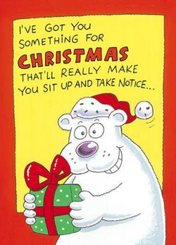 Humour Christmas Card - Holly In Your Pants