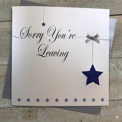 Leaving Card - Ten Blue Stars On The Bottom (Large)