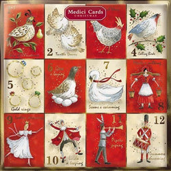 Pack of 16 Luxury Christmas Card - Twelve Days (With Box)