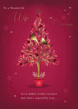 Wife Christmas Card - Birds In A Tree