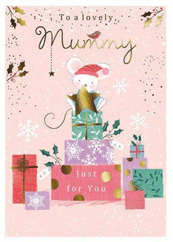 Mummy Christmas Card - Mousekin Presents