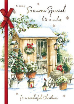 Someone Special Christmas Card - Snowy Shed