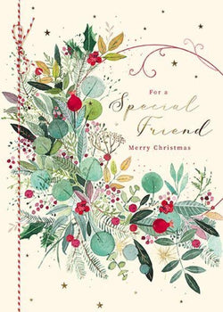 Special Friend Christmas Card - Floral