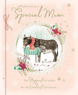 Special Mum Christmas Card - XMAS Donkey