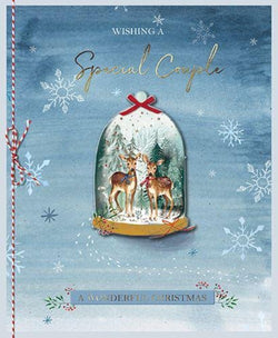 Special Couple Christmas Card - Deer Globe
