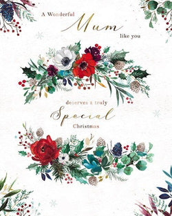 Mum Christmas Card - Special Wreath