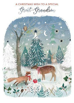 Great Grandson Christmas Card - Woodland