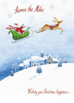 Across The Miles Christmas Card - Santa Sleigh