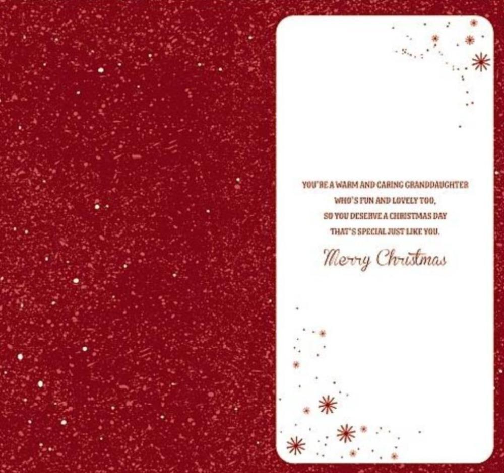 Special Granddaughter Christmas Card