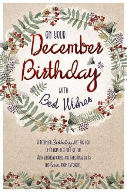 December Birthday Christmas Card