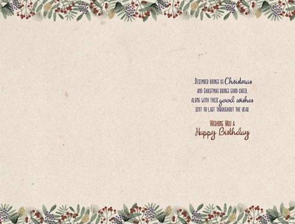 December Birthday Christmas Card