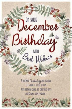 December Birthday Christmas Card