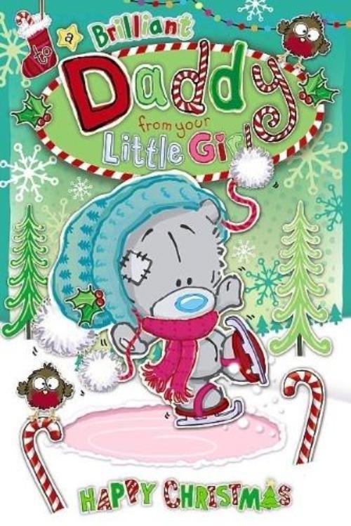 Daddy From Little Girl Christmas Card