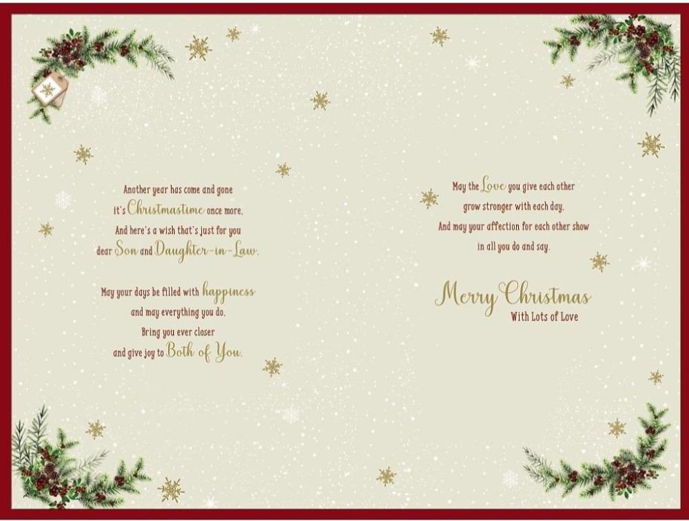 Son And Daughter In Law Christmas Card
