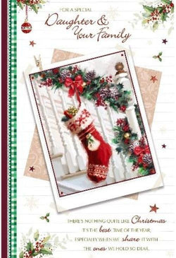 Daughter And Family Christmas Card