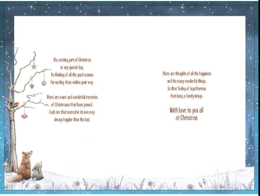 Sister And Her Family Christmas Card