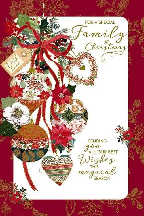 For A Special Family Christmas Card