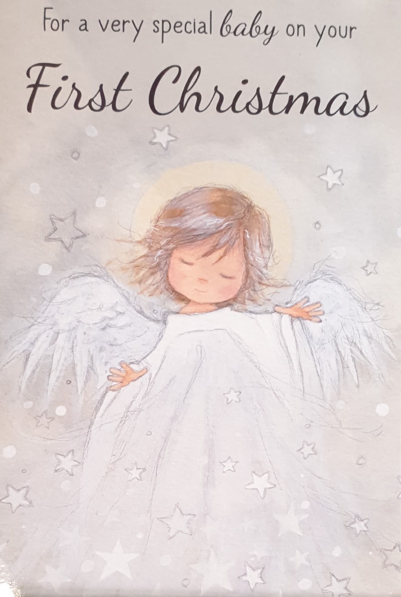 Baby First Christmas Card - Your first one / Baby Angel