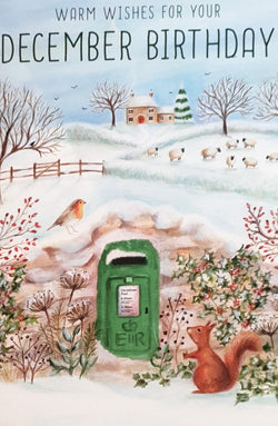 December Birthday Christmas Card