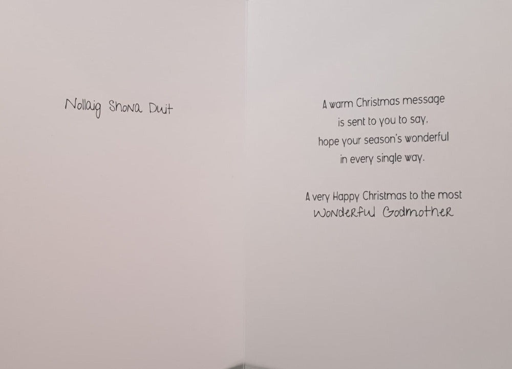 Godmother Christmas Card - Happy Christmas to the best Grandmother / Angel in the Stars