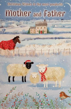 Mother And Father Christmas Card