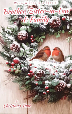 Brother, Sister In Law And Family Christmas Card 