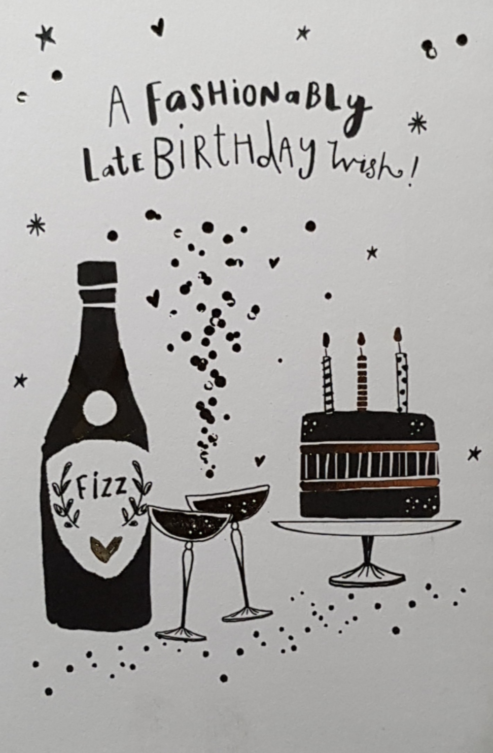 Birthday Card - Belated Birthday / A Fashionably Late Birthday Wish