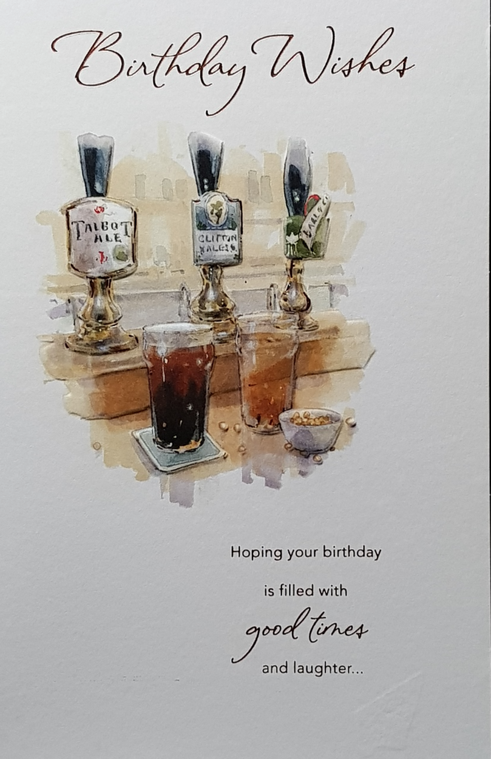 Birthday Card - General Male / A Pint Of Guinness In A Bar