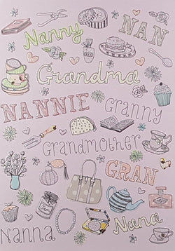 Grandmother Mothers Day Card - Different Words for 'Granny'